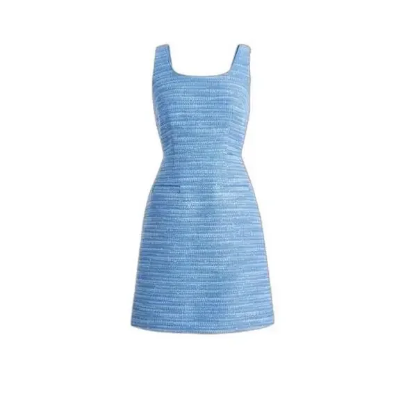 J. Crew Louisa Tweed Lady Jacket blazer + Blue Sequin Dress Size 4 6 - Picture 13 of 15